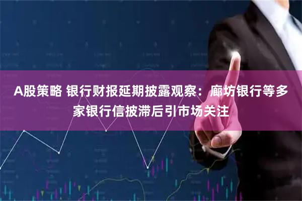 A股策略 银行财报延期披露观察：廊坊银行等多家银行信披滞后引市场关注